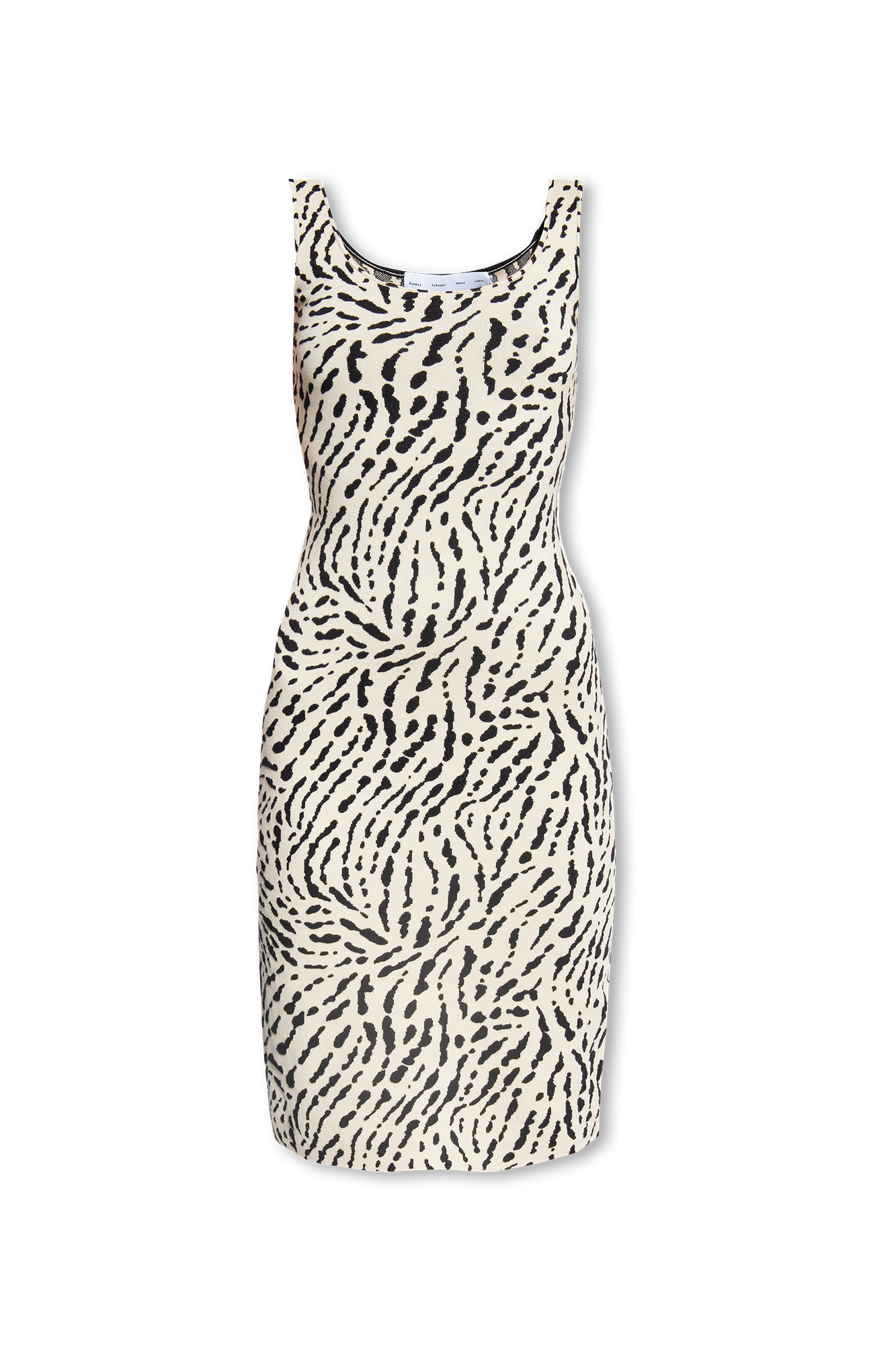 Cream Dress with animal motif Proenza Schouler White Label Vitkac GB